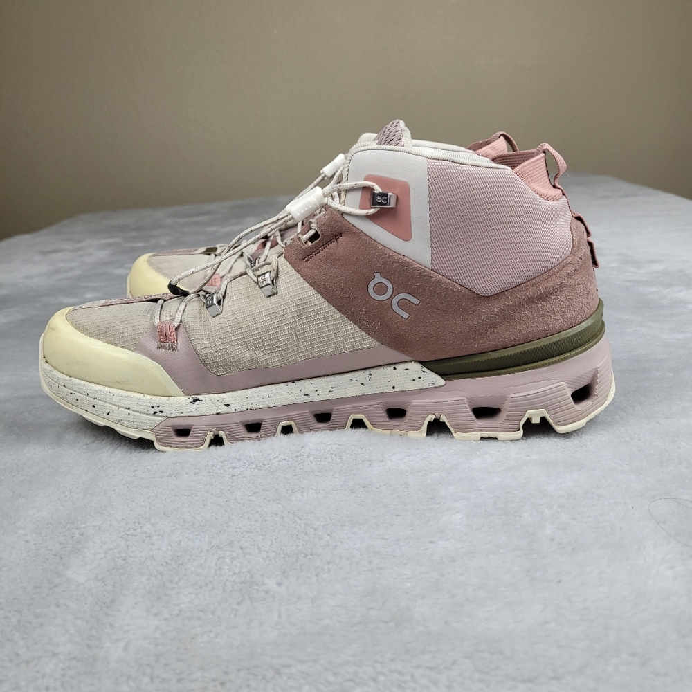 ON Cloud Cloudtrax Hiking Boots Shoes Rose Ivory Women’s Size 9.5 - Picture 8 of 14